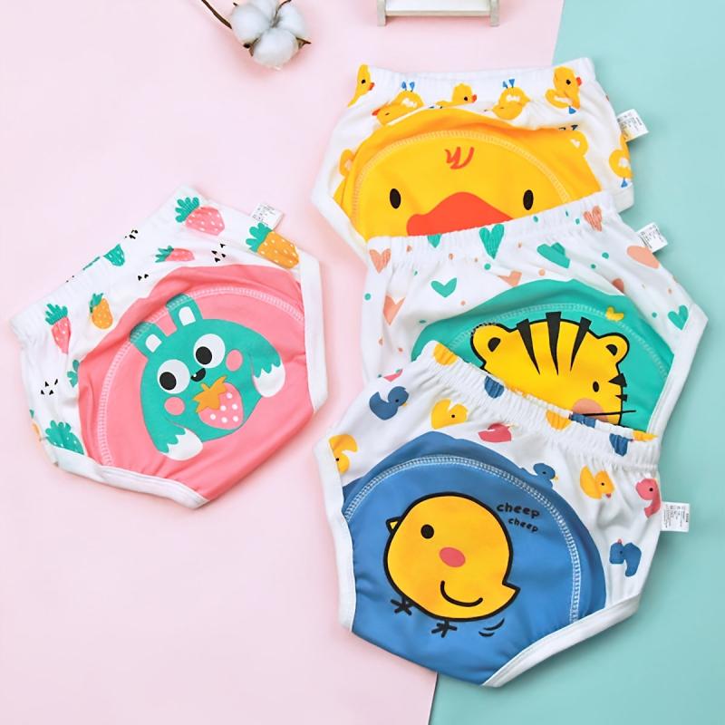 Cartoon Baby Pants Waterproof Leak Proof Diapers for Learning Comfort