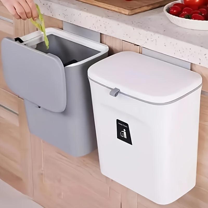 Hanging Trash Can Household Storage Bucket Flip Lid Sliding Trash Can