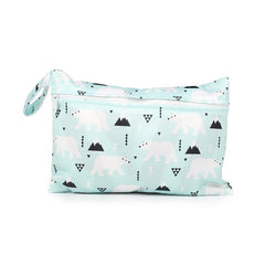 Waterproof Wet Dry Nappy Zipper Handbag Printed Baby Diaper Bag