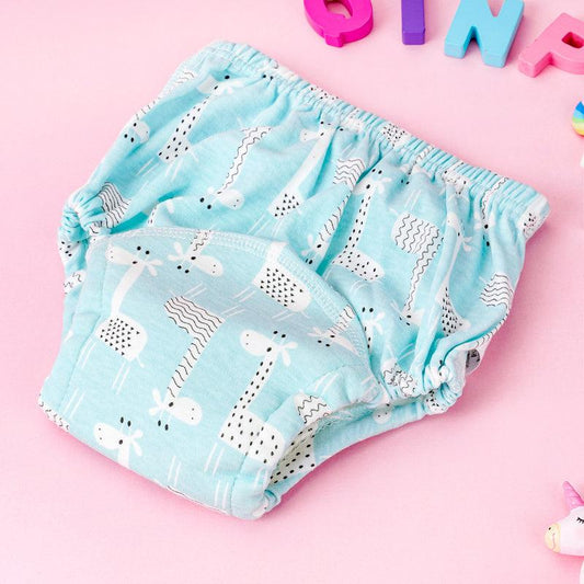 Family Animal Printed Cotton Baby Night Nappy Panties