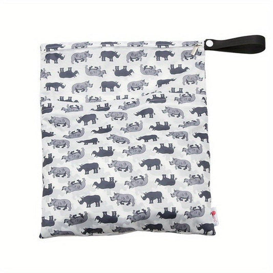 15x12in Reusable Wet & Dry Bag for Baby Diapers Clothes Yoga Toiletries