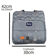 Embroidery Bear Mummy Bag Large Capacity Shoulder Handbag