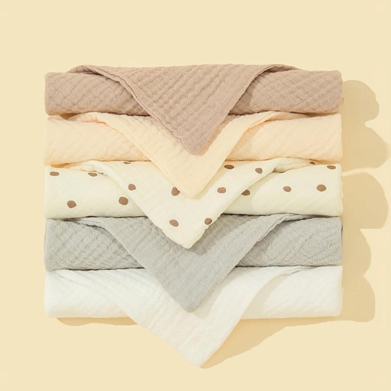 5 Pack Unisex Baby Bandana Bibs Solid Colors for Boys & Girls