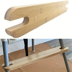 Adjustable Bamboo Baby High Chair Footrest