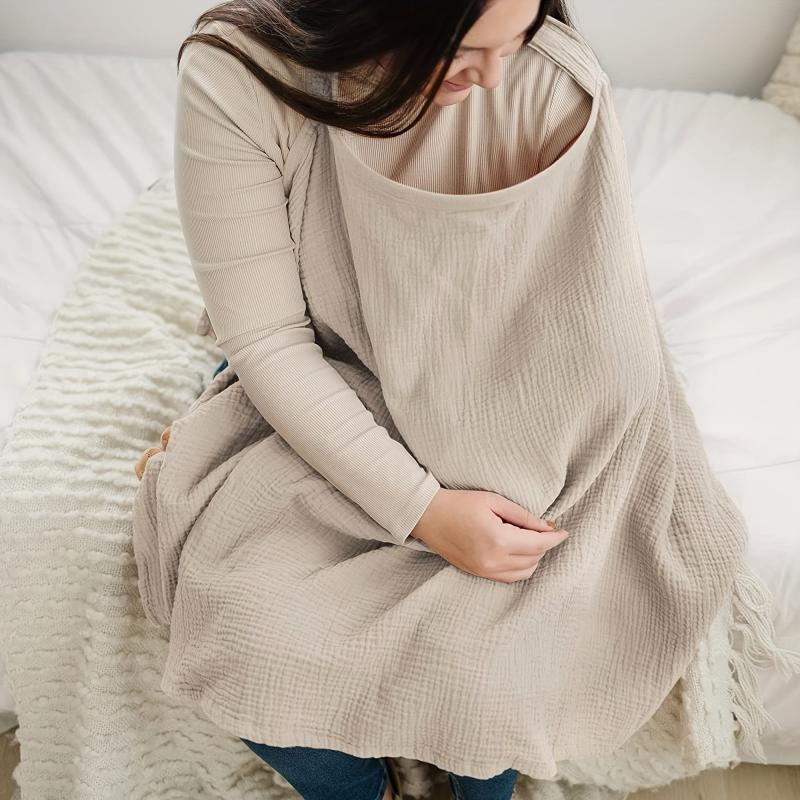 Cotton Nursing Cover for Breastfeeding - Rigid Hoop Apron