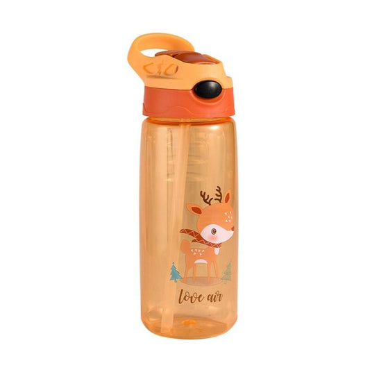 Kids Cartoon Feeding Cup With Straw Leakproof Water Bottle