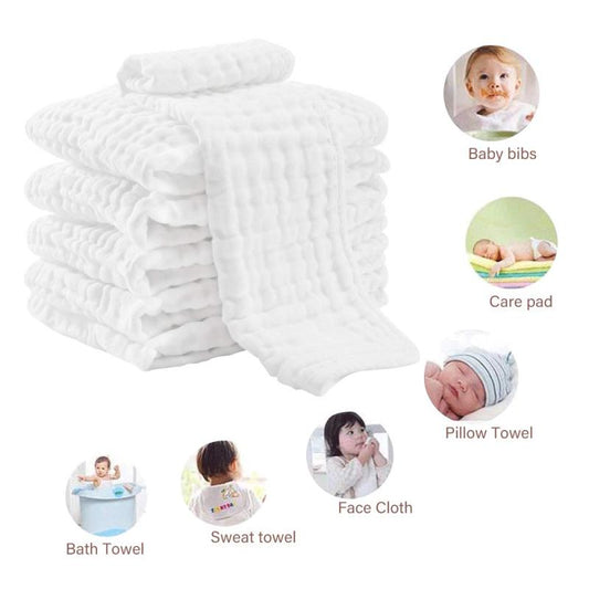 6 Pack Muslin Burp Cloths Baby Burp Clothes Burp Rags For Boy Girls Muslin Bibs