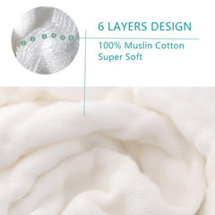 6 Pack Muslin Burp Cloths Baby Burp Clothes Burp Rags For Boy Girls Muslin Bibs