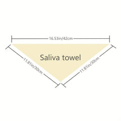 Soft Baby Bib Triangle Scarf Snap Closure Absorbent Feeding Bib