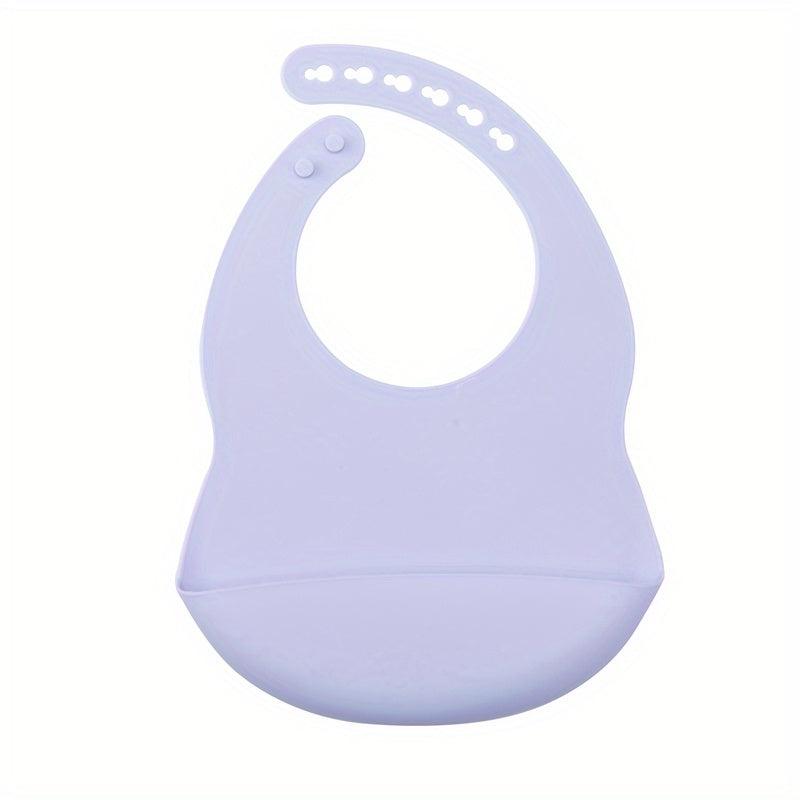 Silicone Baby Bib Adjustable Size Soft Plain Blank Pattern 1 Year Old