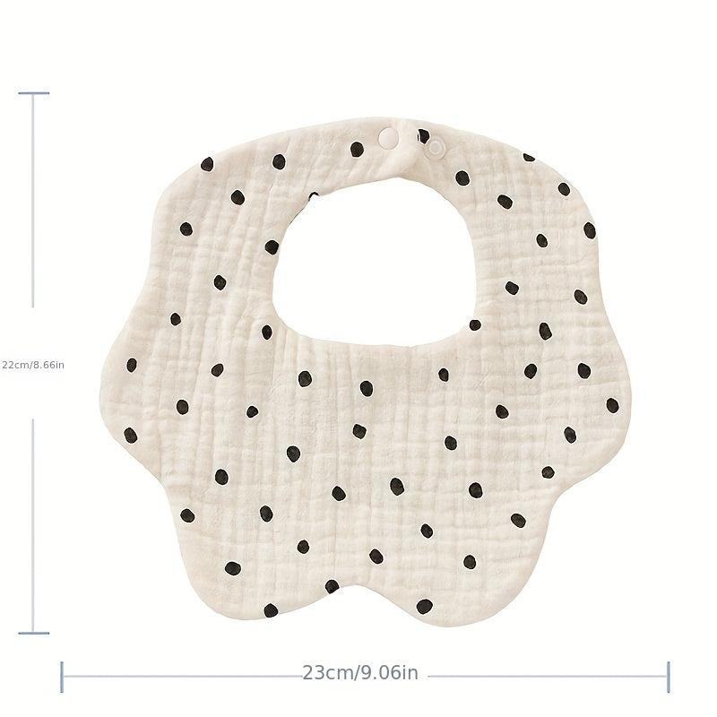 1pc Soft Adjustable 6 Layer Baby Cotton Bib For Newborn Teething