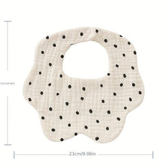 1pc Soft Adjustable 6 Layer Baby Cotton Bib For Newborn Teething