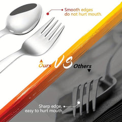 4pcs Toddler Utensil Sets 18 8 Stainless Steel Toddler Spoons And Forks