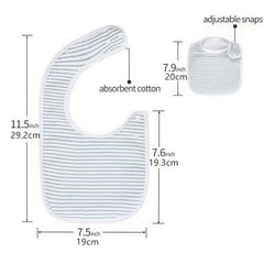 5pcs Waterproof Baby Cotton Bibs for Drooling Teething
