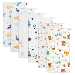 6/8/10pcs Muslin Burp Cloths for Boys and Girls - Large 50x25.4cm