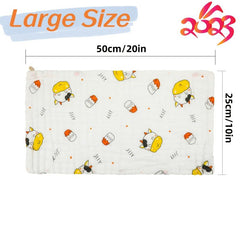 6/8/10pcs Muslin Burp Cloths for Boys and Girls - Large 50x25.4cm