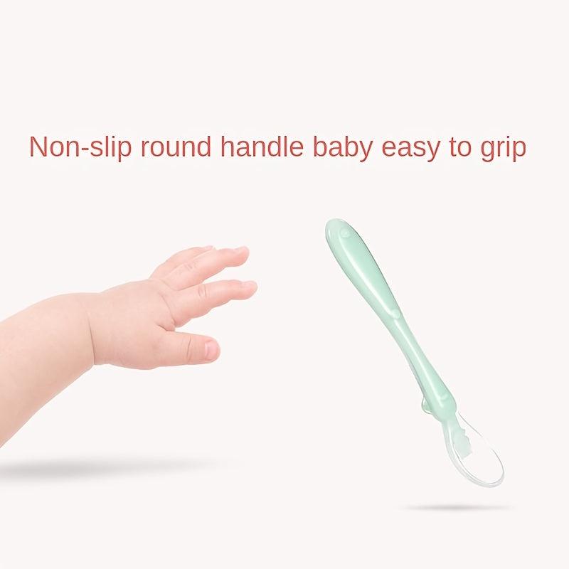 Soft Silicone Baby Spoons - Set of 2 for Tableware & Food Supplements