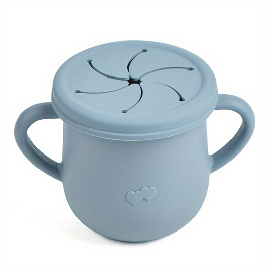 Silicone Baby Snack Cup Portable Container with Lid