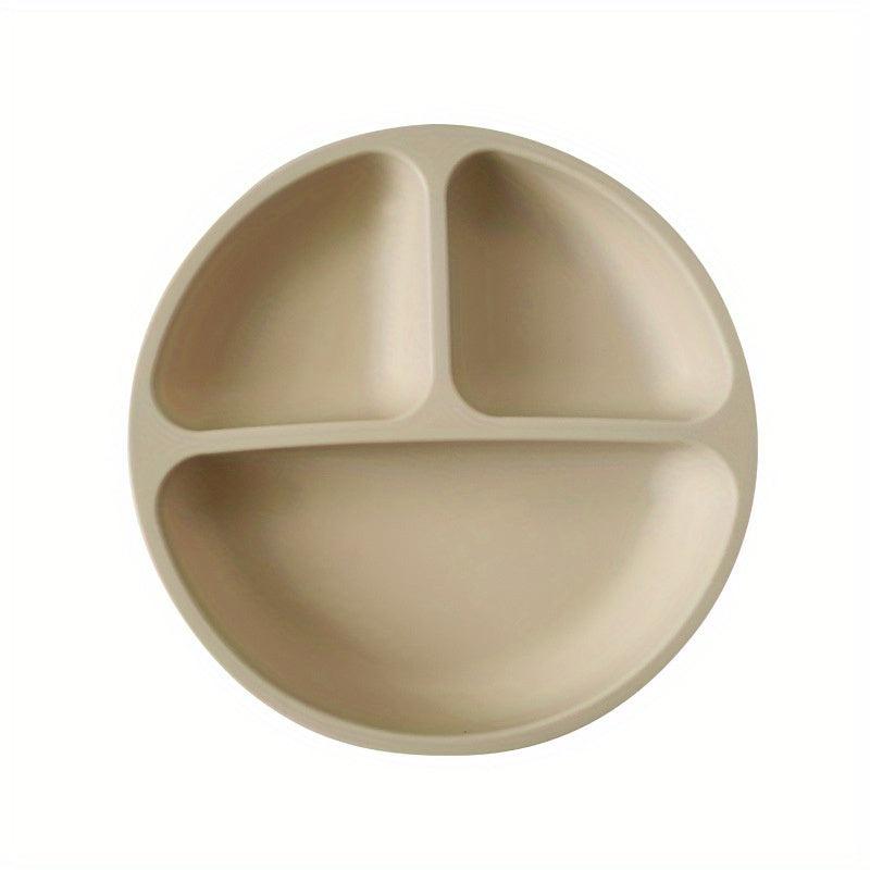 Baby Silicone Dinner Plate Suction Cup Cartoon Kids Dish Toddler Tableware