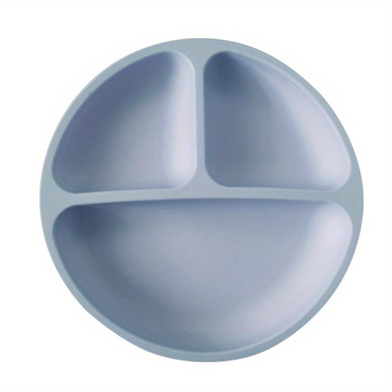 Baby Silicone Dinner Plate Suction Cup Cartoon Kids Dish Toddler Tableware