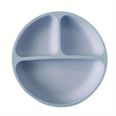 Baby Silicone Dinner Plate Suction Cup Cartoon Kids Dish Toddler Tableware