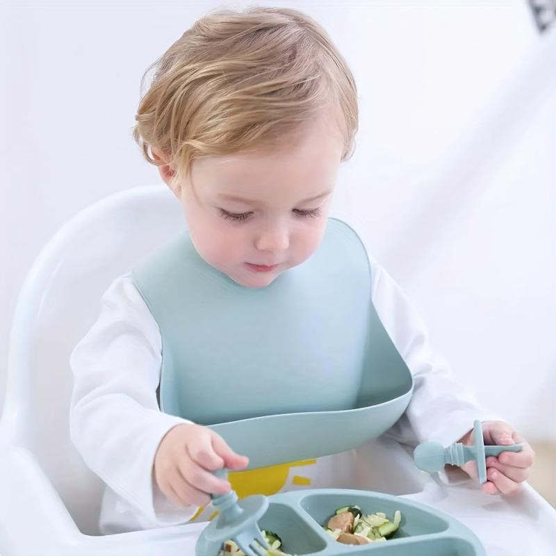 Waterproof Silicone Baby Bib BPA Free Toddler Feeding Bib