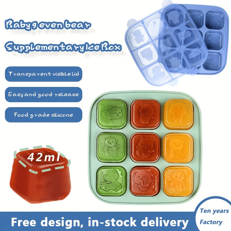 Baby Silicone Food Supplement Box Storage Box Baby Fresh Sealed Freezer