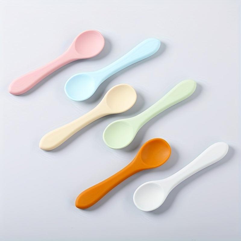 Baby Silicone Spoon Soft Head Round Head Spoon Children's Tableware