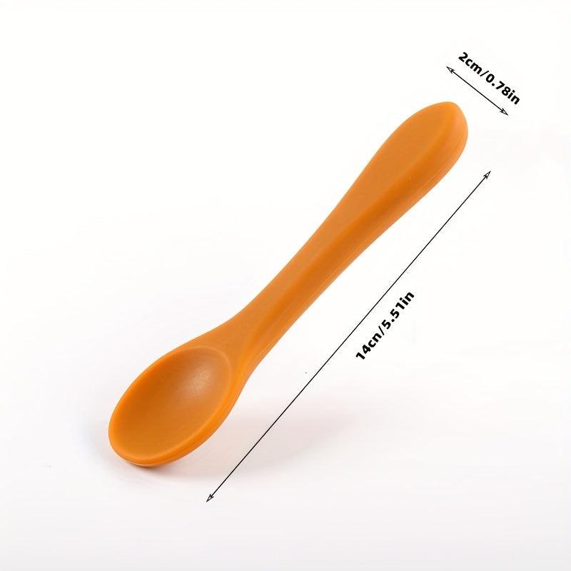 Baby Silicone Spoon Soft Head Round Head Spoon Children's Tableware
