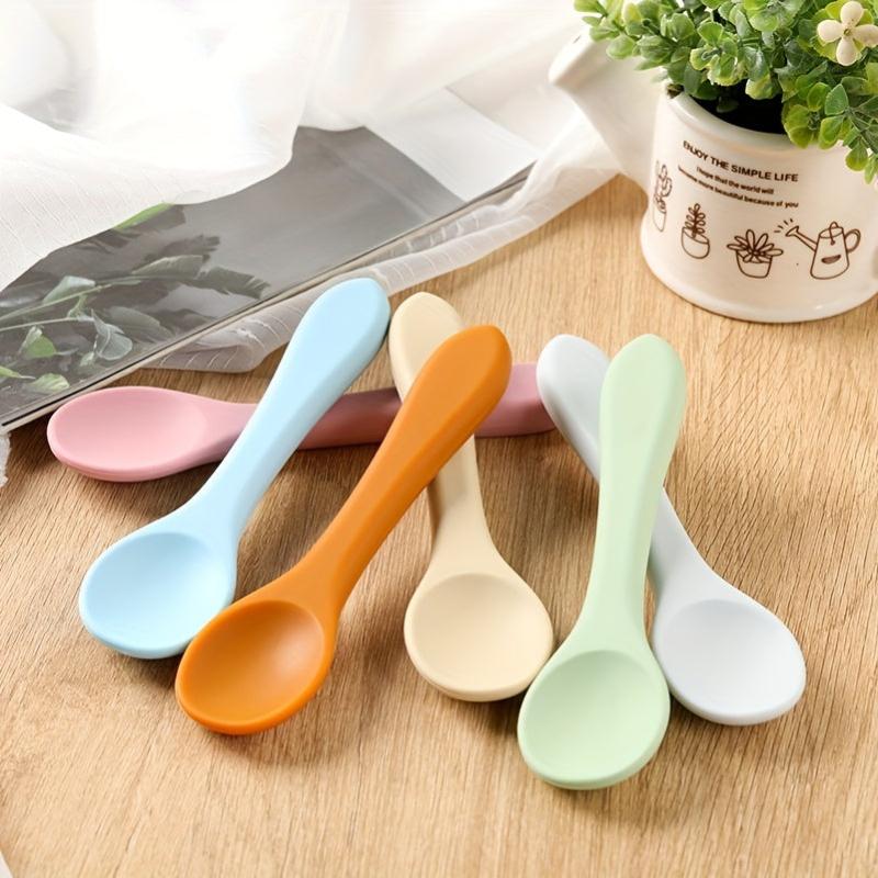 Baby Silicone Spoon Soft Head Round Head Spoon Children's Tableware
