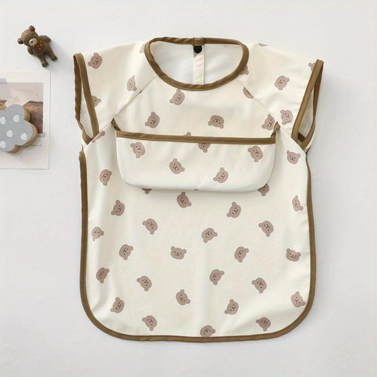 Waterproof Baby Bib with Pocket Soft Anti Dirty Feeding Bib