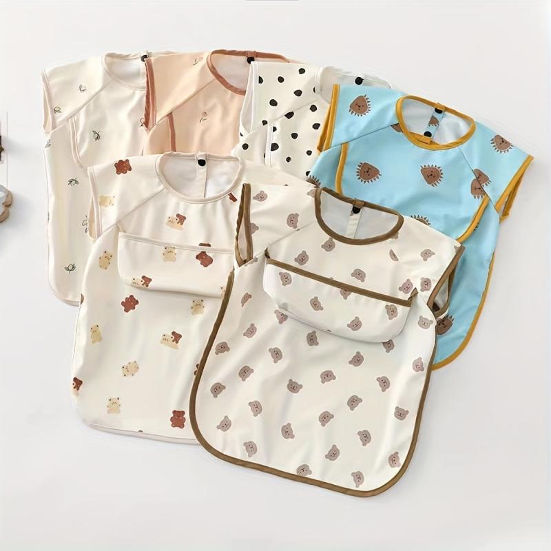 Waterproof Baby Bib with Pocket Soft Anti Dirty Feeding Bib