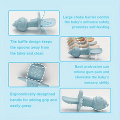 Baby Silicone Chewable Toddler Spoon for Self Feeding