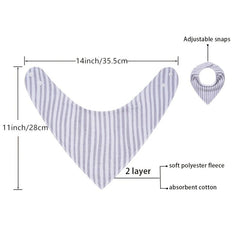 8pc Baby Cotton Bandana Bibs for Drooling Teething