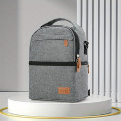 Deluxe Insulated Double Deck Lunch Box Bag for Adults Work Office & Picnics