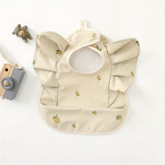 Waterproof Baby Bib Sleeveless With Pocket Bear Lemon Pattern