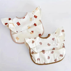 Waterproof Baby Bib Sleeveless With Pocket Bear Lemon Pattern