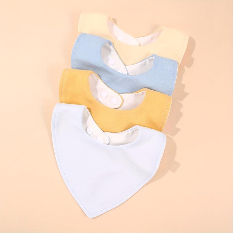 3pcs Baby Cotton Bibs Newborn Triangle Towels Feeding Bibs Bandana Burp