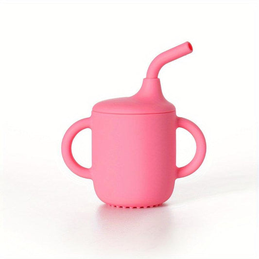 Silicone Training Cup With Straw Non Slip Handles NO BPA