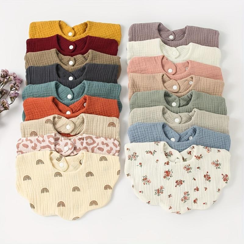 Soft Baby Feeding Bib and Washcloth Set