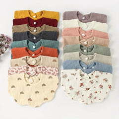 Soft Baby Feeding Bib and Washcloth Set