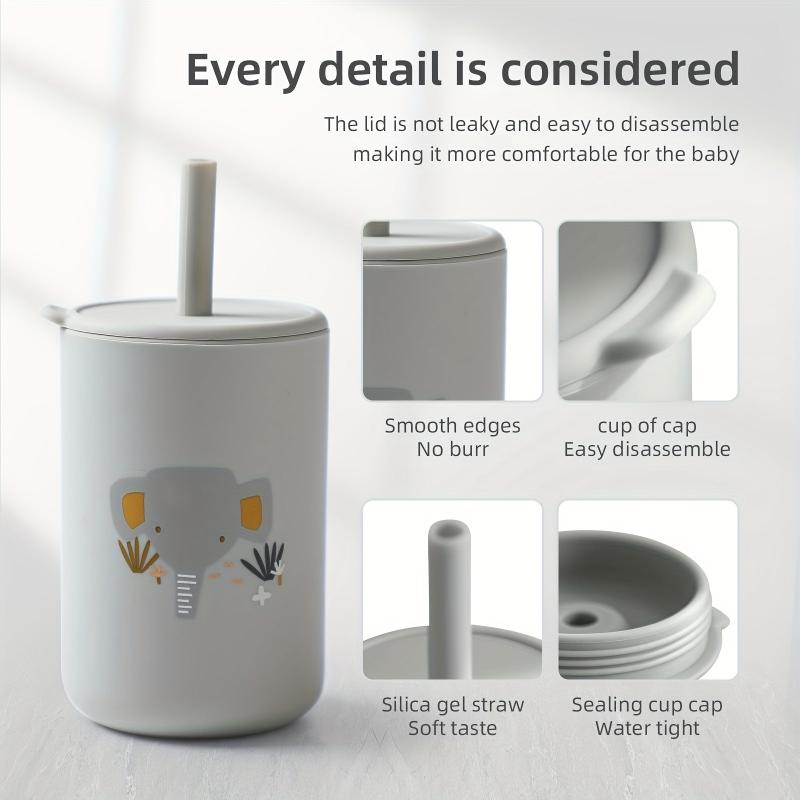 Animal Printing Silicone Baby Cups - Variety of Colors