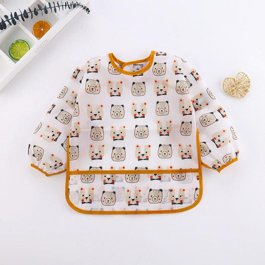Waterproof Long Sleeve Feeding Bibs for Kids 0-3 Years