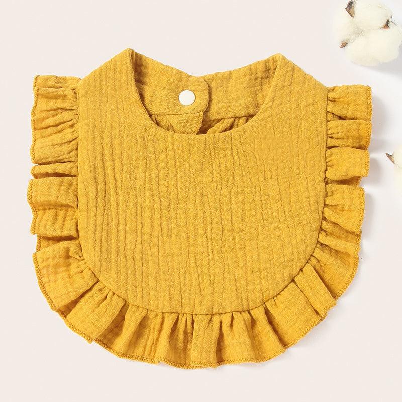 Baby Pure Cotton Ruffled Bib For Infant