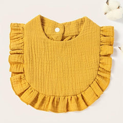 Baby Pure Cotton Ruffled Bib For Infant