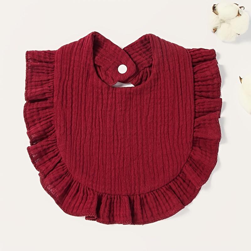 Baby Pure Cotton Ruffled Bib For Infant