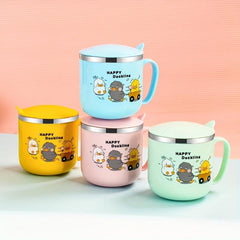 304 Stainless Steel Kids' Drinking Cup with Anti Fall and Measurement Scale