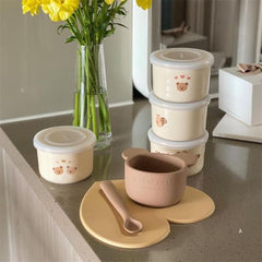 Ceramic Sealed Baby Food Bowl - Portion Control Bowl