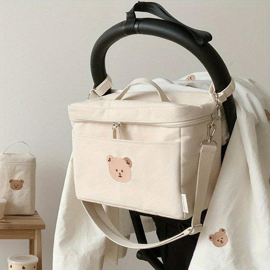 Portable Baby Insulation Bag for Stroller, Mommy Bag with Meal Storage