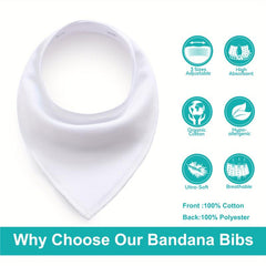 10pcs Baby Bandana Drool Bibs for Boys and Girls